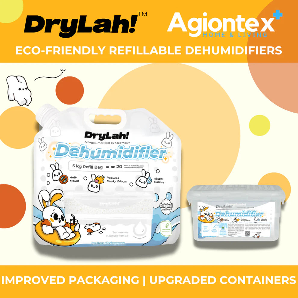DryLah! Refillable Eco-Friendly Moisture Absorber (Family Bundle) | Sustainable PATENT CONTAINERS