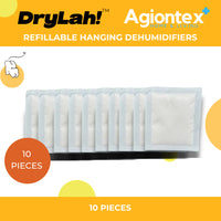 DryLah! Gel Dehumidifier Moisture Absorber Pouch Dehumidifier Sachet (10 pcs)Absorbs up to 1.5X wt