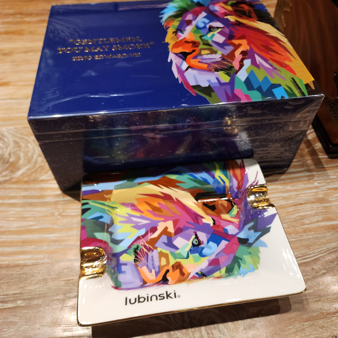 Lion City Cigar Box and Ashtray Bundle