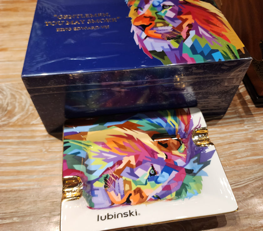 Lion City Cigar Box and Ashtray Bundle