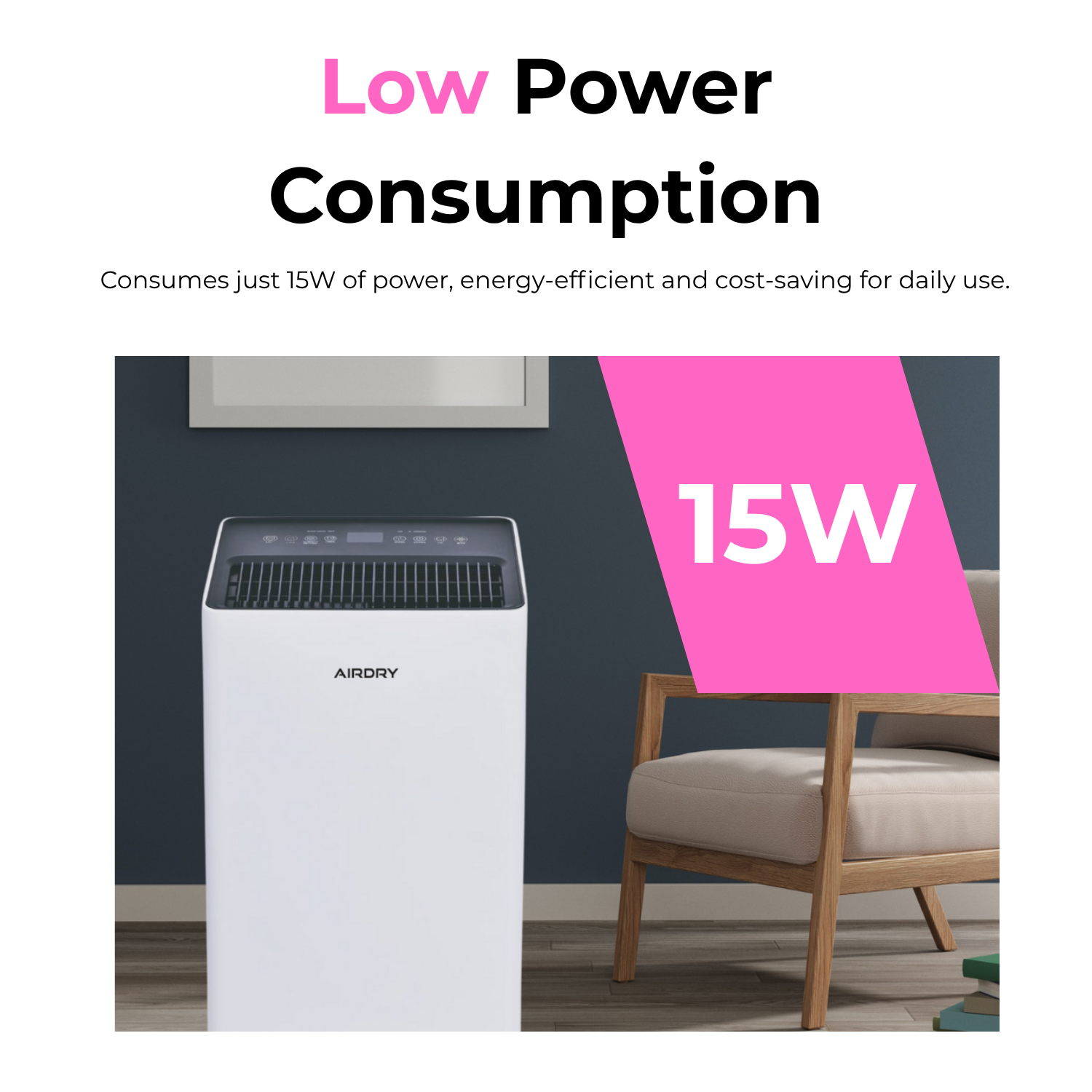 AIRDRY Smart Pro 25L 4-in-1 Dehumidifier + Air Purifier