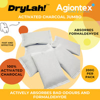 DryLah! JUMBO 200G Activated Charoal Odour Absorber (5 pcs) High performance Air Purifying Non Toxic