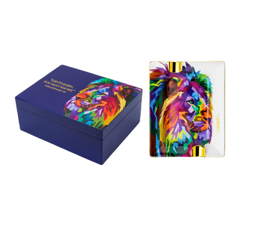 Lion City Cigar Box and Ashtray Bundle