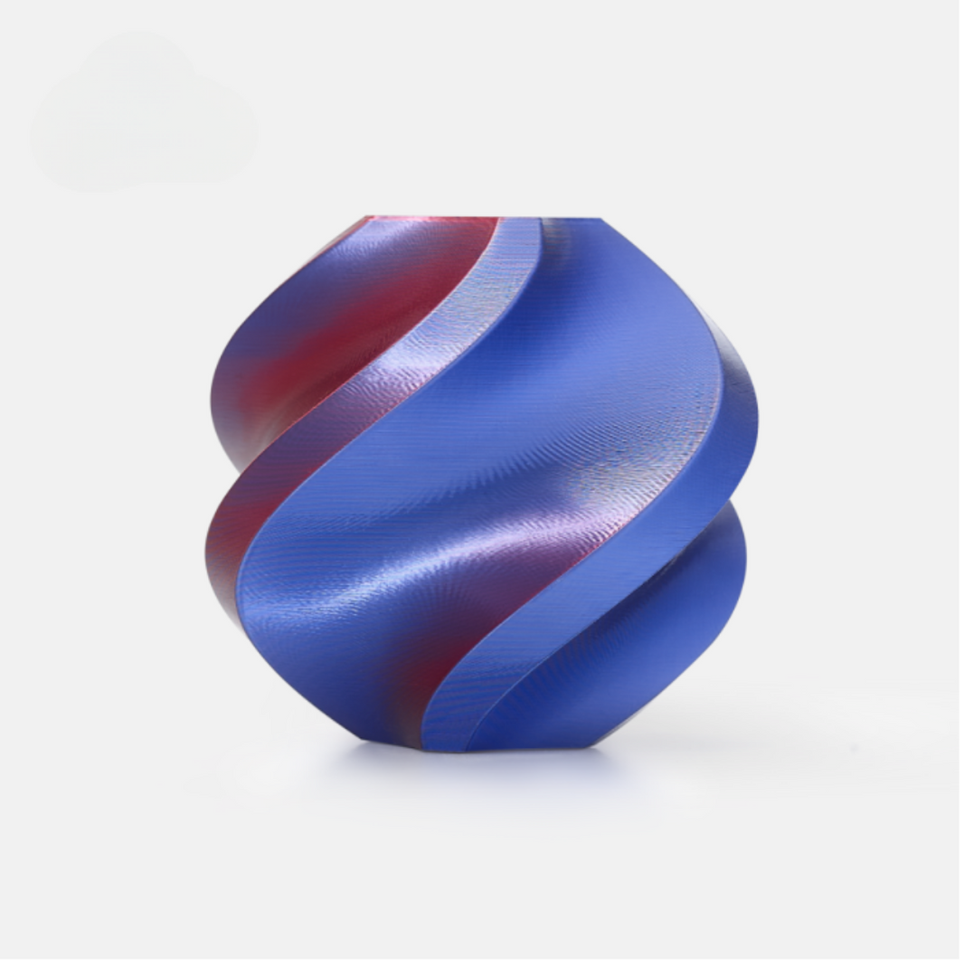 Bambu PLA Silk+ -Midnight Blaze (Blue-Red) - with Bambu Reusable Spool