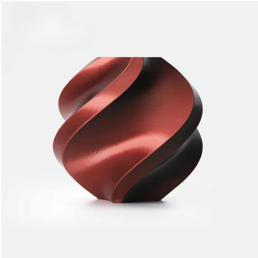 Bambu PLA Silk - Velvet Eclipse (Black-Red) - with Bambu Reusable Spool