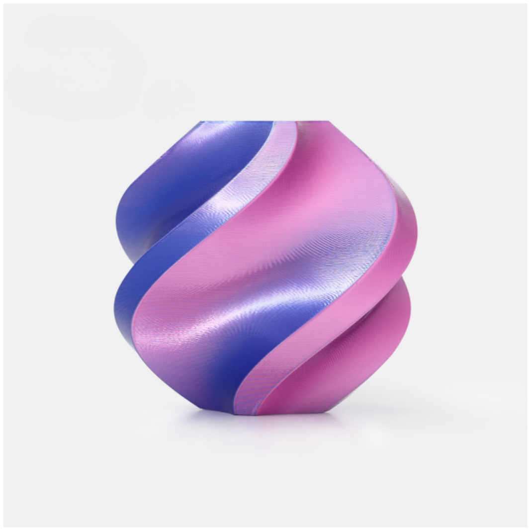Bambu PLA Silk - Neon City (Blue-Magenta) - with Bambu Reusable Spool